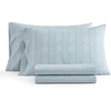 image:imageMartha Stewart  Twin Cotton Sheet Set with Pillowcase Deep PocketBlue