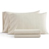 image:imageMartha Stewart  Twin Cotton Sheet Set with Pillowcase Deep PocketLight Beige