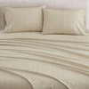 image:imageMartha Stewart  Twin Cotton Sheet Set with Pillowcase Deep PocketMedium Beige
