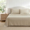 image:imageMartha Stewart  Twin Cotton Sheet Set with Pillowcase Deep PocketMedium Beige