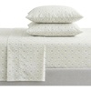 image:imageMartha Stewart  Full Sheet Set with Fitted Sheet amp Pillowcases Cotton Percale Bedding with a Smooth Feel Deep Pocket Gingham BrownCosta Blue