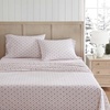image:imageMartha Stewart  Full Sheet Set with Fitted Sheet amp Pillowcases Soft Cotton Flannel Bedding Deep Pocket Ticking Stripe BlueHoliday Bows Red