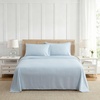 image:imageMartha Stewart  Full Sheet Set with Fitted Sheet amp Pillowcases Soft amp Lightweight Bedding Deep Pocket Tate Stripe BlueBlooming Stripe Blue