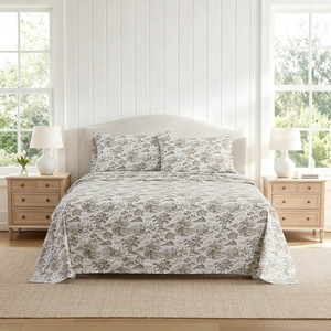image:imageMartha Stewart  Full Sheet Set with Fitted Sheet amp Pillowcases Cotton Percale Bedding with a Smooth Feel Deep Pocket Gingham BrownAmelie Brown