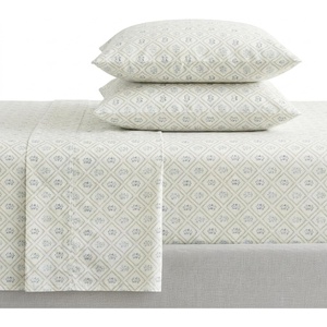 image:imageMartha Stewart  Full Sheet Set with Fitted Sheet amp Pillowcases Cotton Percale Bedding with a Smooth Feel Deep Pocket Gingham BrownCosta Blue