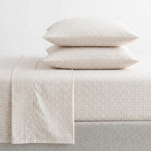 image:imageMartha Stewart  Full Sheet Set with Fitted Sheet amp Pillowcases Cotton Percale Bedding with a Smooth Feel Deep Pocket Gingham BrownLeaves Beige