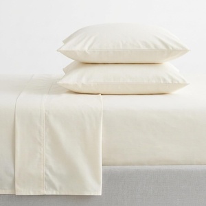 image:imageMartha Stewart  Full Sheet Set with Fitted Sheet amp Pillowcases Cotton Percale Bedding with a Smooth Feel Deep Pocket Gingham BrownStripe Yellow