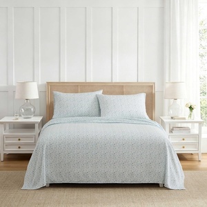 image:imageMartha Stewart  Full Sheet Set with Fitted Sheet amp Pillowcases Soft amp Lightweight Bedding Deep Pocket Yvette BlueYvette Blue